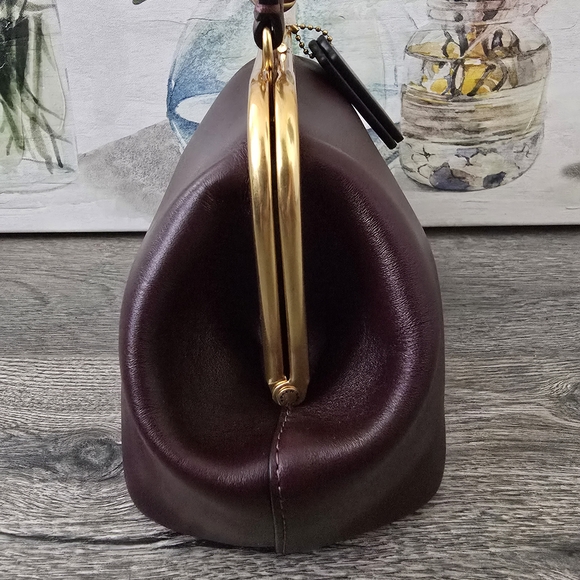 Coach Black Currant Small Kisslock Bag - Picture 4 of 5